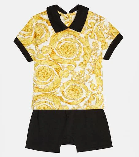 商品Versace|Baby cotton-blend polo shirt and shorts set,价格¥1285,第2张图片详细描述