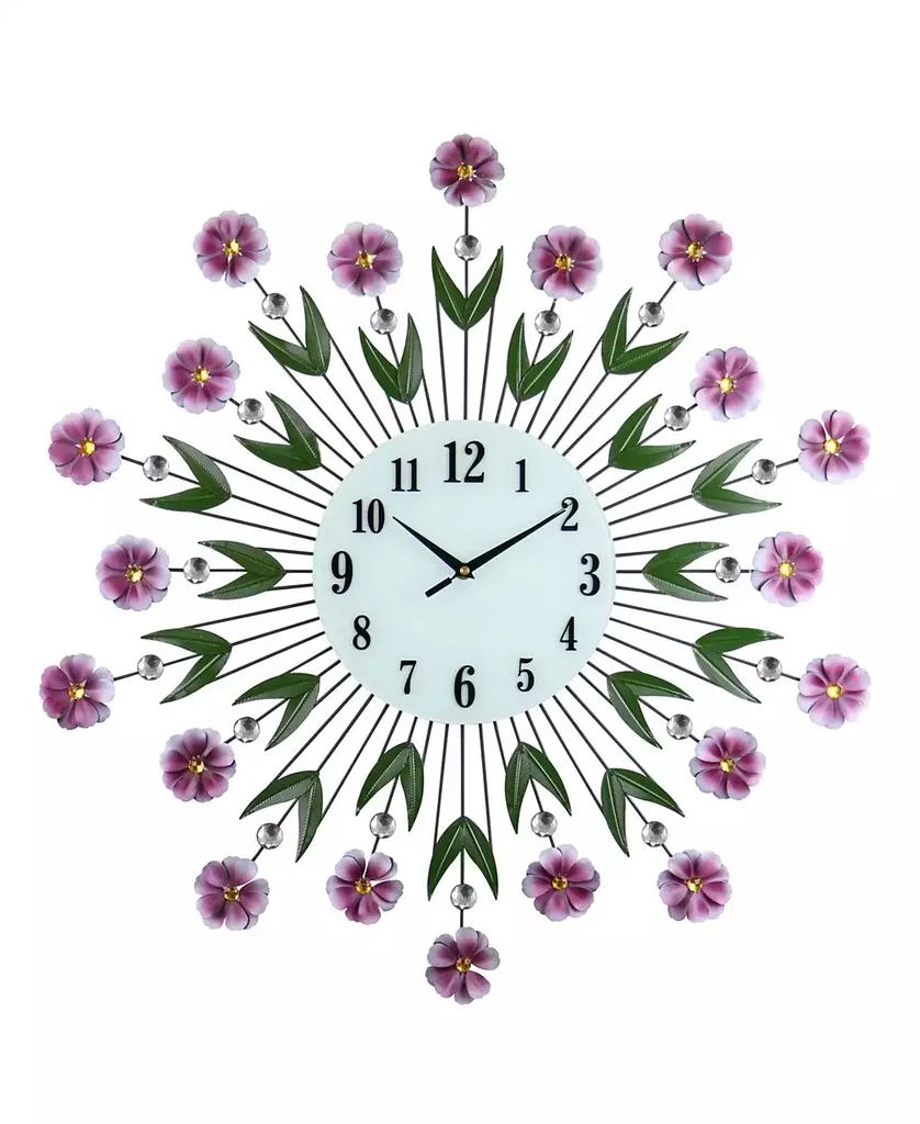 商品Three Star|Flowers Wall Clock,价格¥927,第1张图片