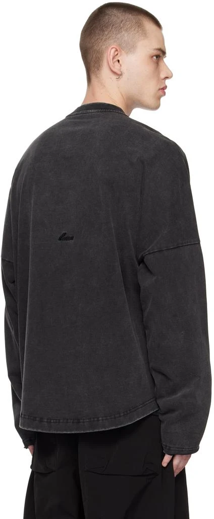 商品We11done|Black Trompe L'Oeil Long Sleeve T-Shirt,价格¥1724,第3张图片详细描述