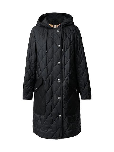 商品Burberry|Roxby Quilted Canvas Logo Coat,价格¥11397,第1张图片