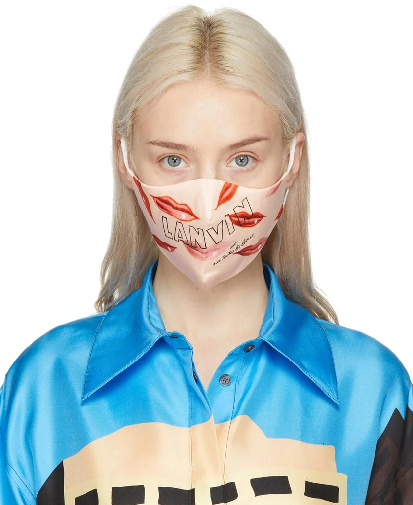 商品Lanvin|Two-Pack Pink Silk Lips Mask,价格¥235,第1张图片