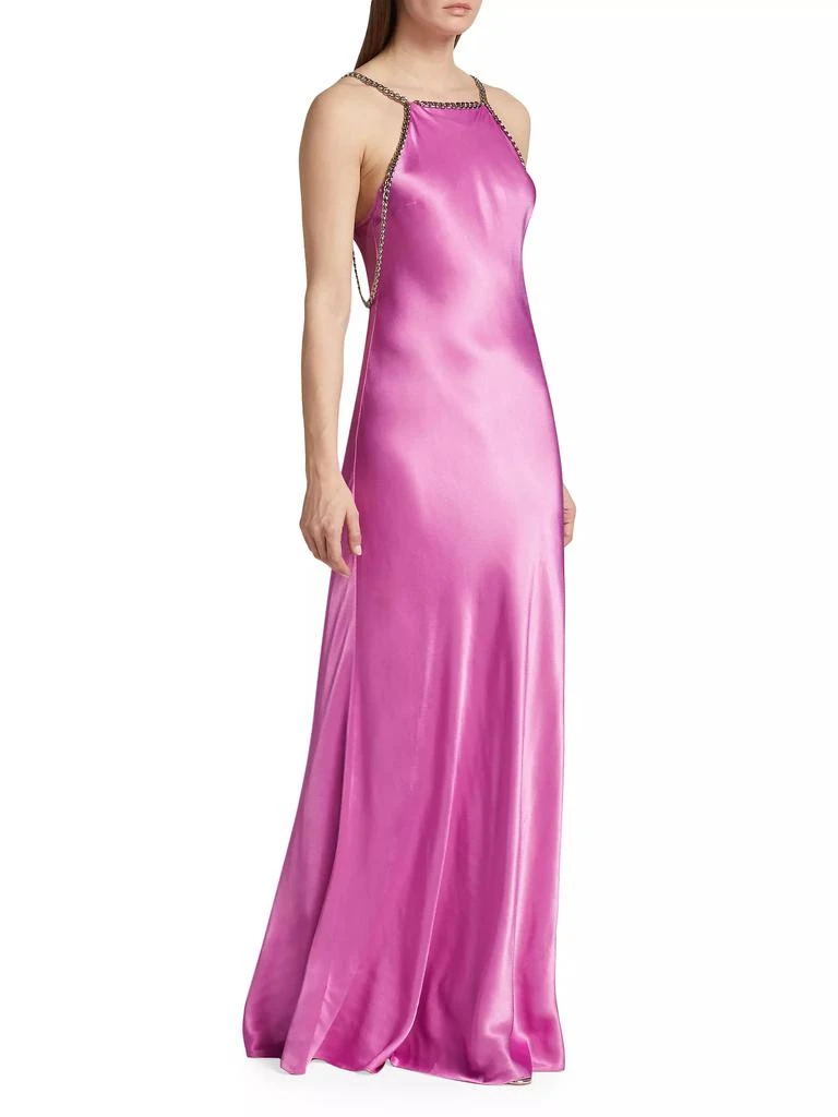 商品L'Agence|Majesty Chain-Trim Satin Gown,价格¥1781,第4张图片详细描述