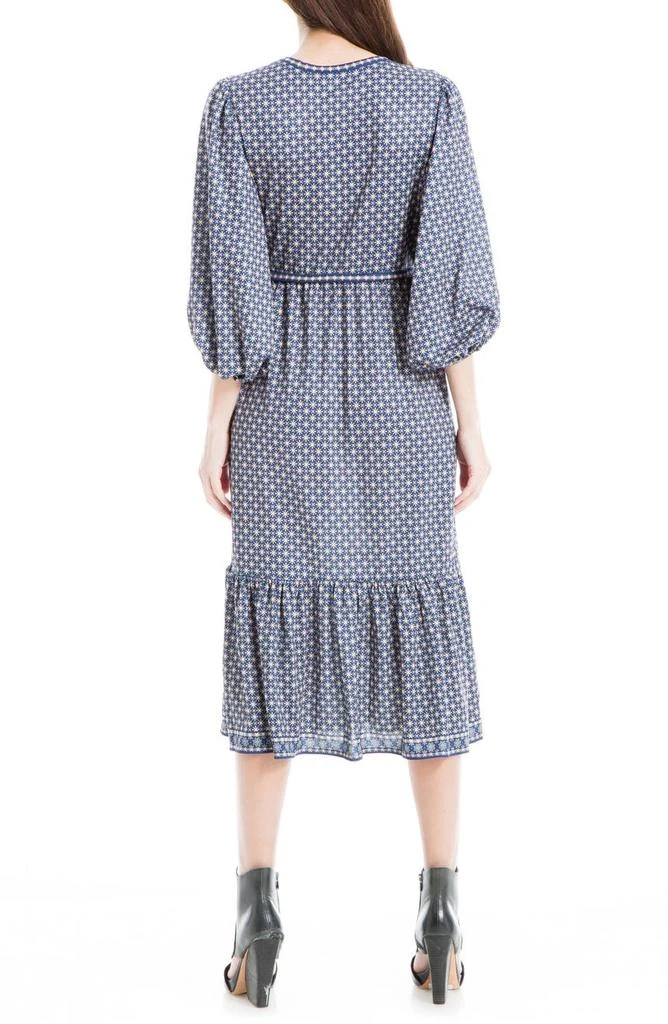 商品MAXSTUDIO|Textured Jersey Short Sleeve Wrap Midi Dress,价格¥189,第2张图片详细描述