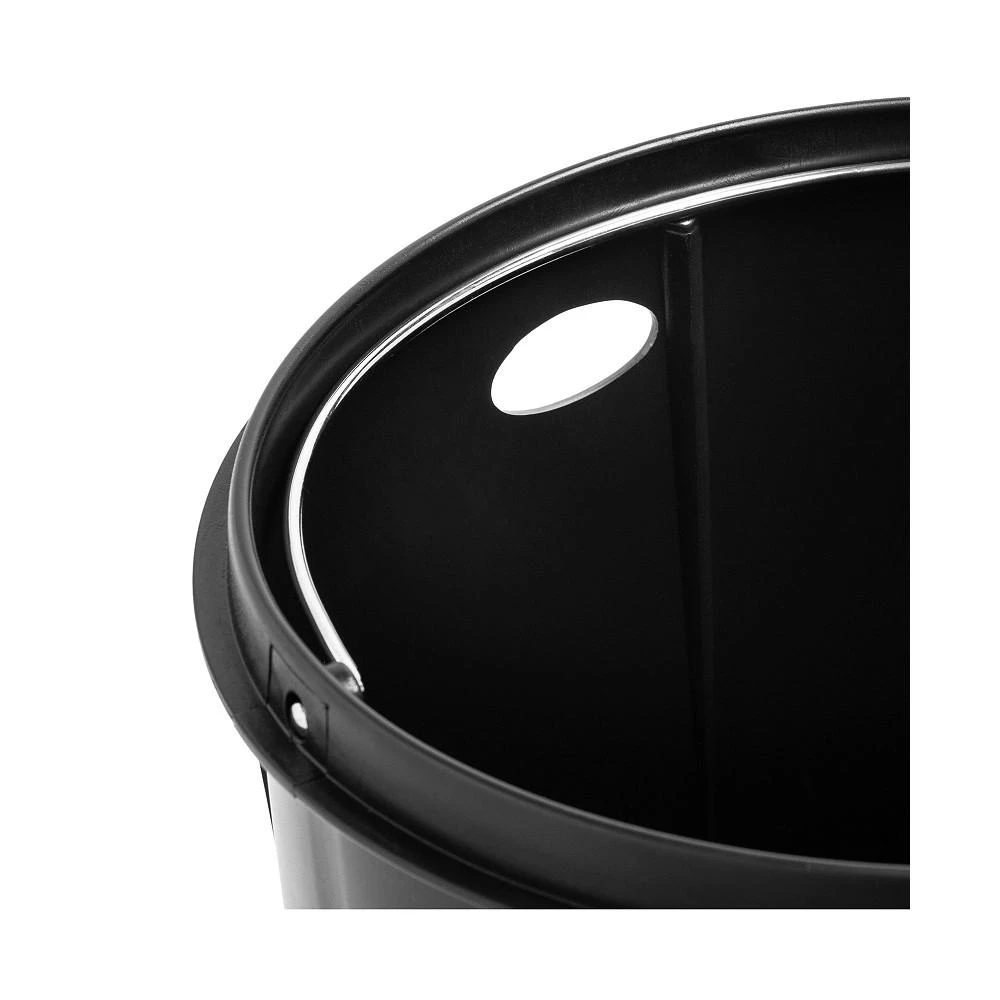 商品Honey Can Do|30L Soft-Close Round Stainless Steel Trash Can,价格¥748,第2张图片详细描述