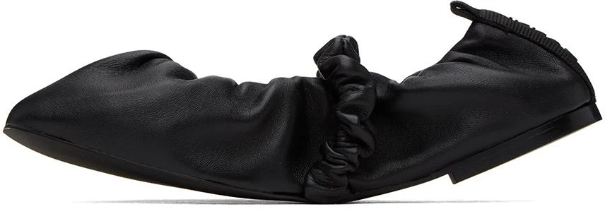 商品Ganni|Black Scrunchie Ballerina Flats,价格¥1314,第3张图片详细描述