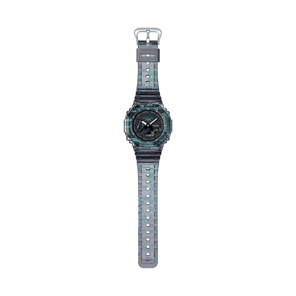 商品G-Shock|Men's Clear Gray and Purple Skeleton Resin Band Watch 45.4mm, GA2100NN-1A,价格¥1046,第4张图片详细描述