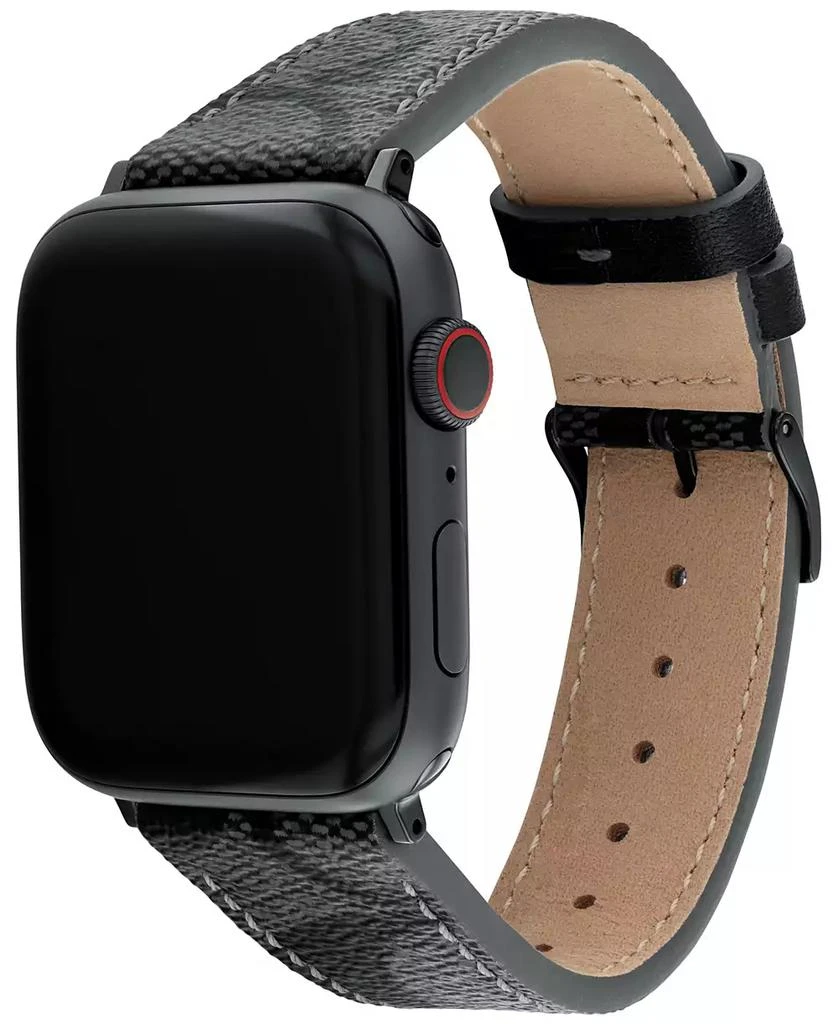 商品Coach|Black Canvas 42/44/45mm Apple Watch® Band,价格¥726,第3张图片详细描述