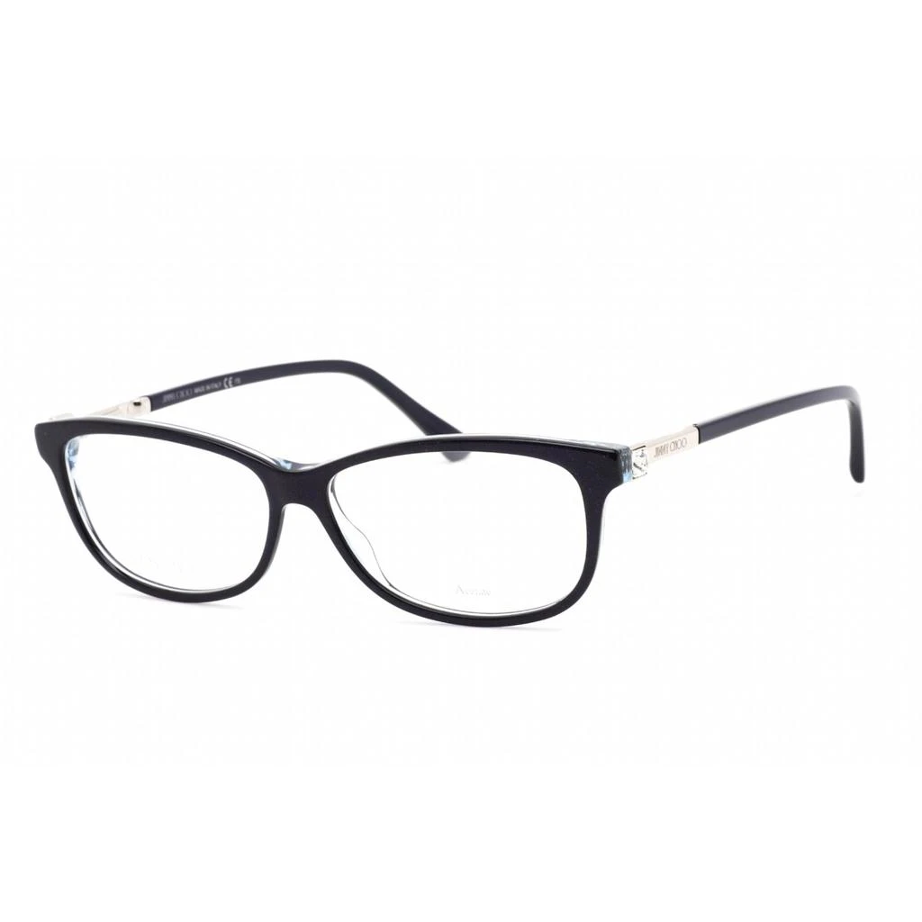 商品Jimmy Choo|Jimmy Choo Women's Eyeglasses - Blue Glitter Plastic Cat Eye Frame | JC 273 0JOO 00,价格¥464,第1张图片