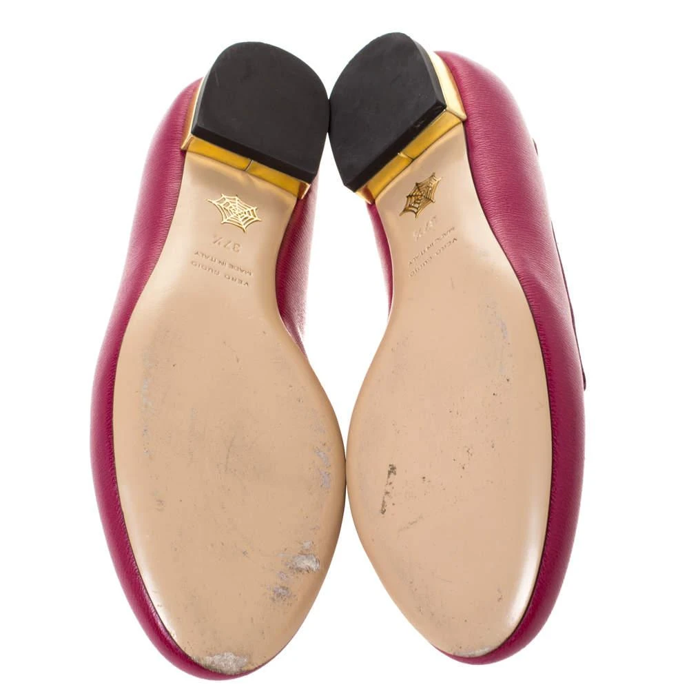 Charlotte Olympia Pink Leather Loafers Size 37.5 商品