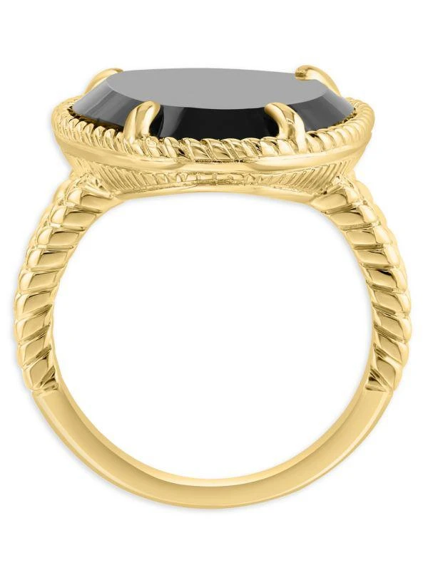商品Effy ENY|14K Goldplated Sterling Silver & Onyx Ring,价格¥975,第3张图片详细描述
