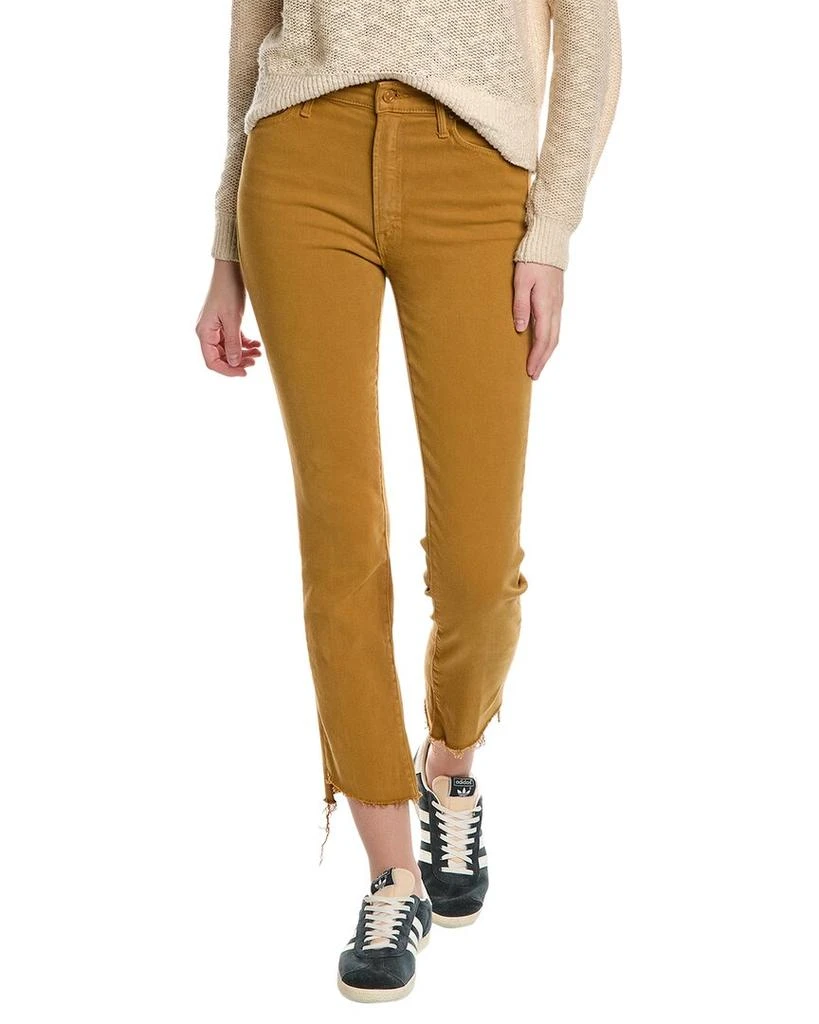 商品MOTHER|MOTHER Denim High-Waist Rascal Ankle Step Fray Golden Brown Straight Jean,价格¥737,第1张图片
