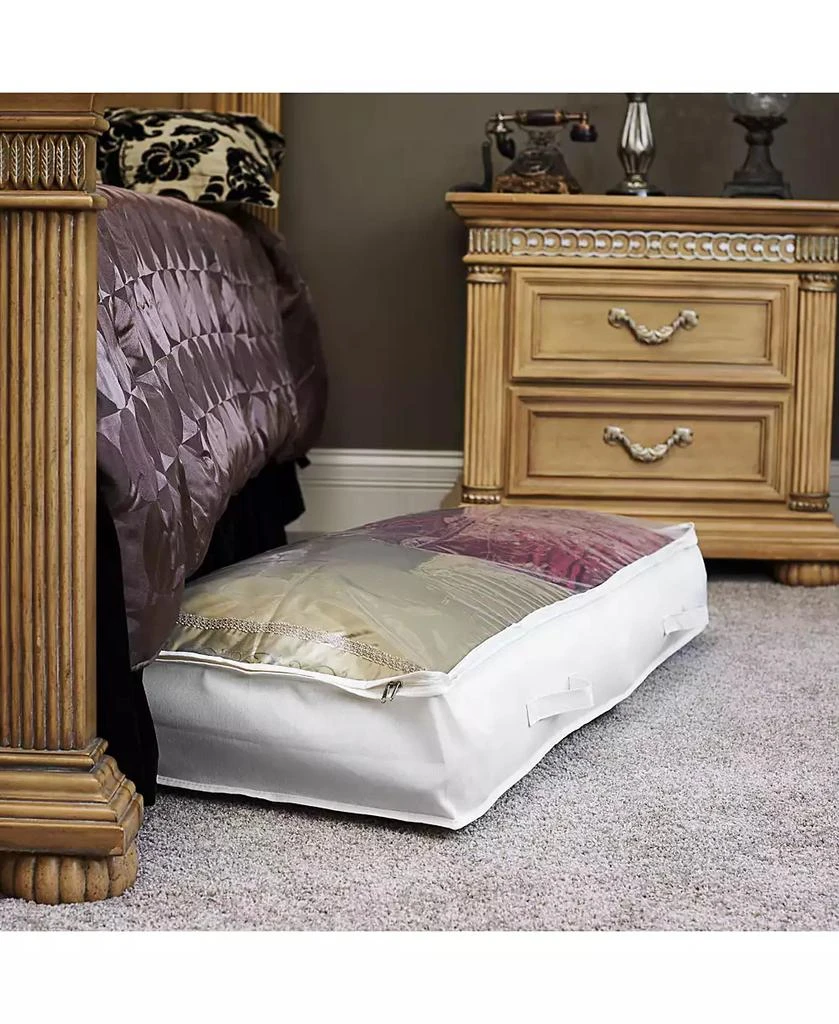 商品Household Essentials|Canvas Under Bed Storage Bag, Dual Handles for Swift Accessibility, Durable and Breathable Canvas Blend, Clear Windowed Top, 3-Sided Zipper,价格¥289,第3张图片详细描述