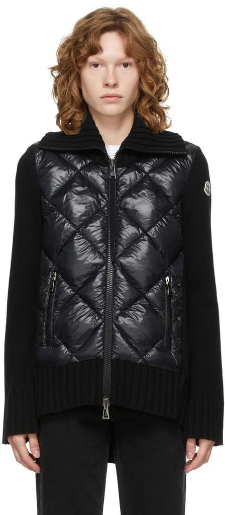 商品Moncler|Black Down Paneled Turtleneck Jacket,价格¥9356,第1张图片