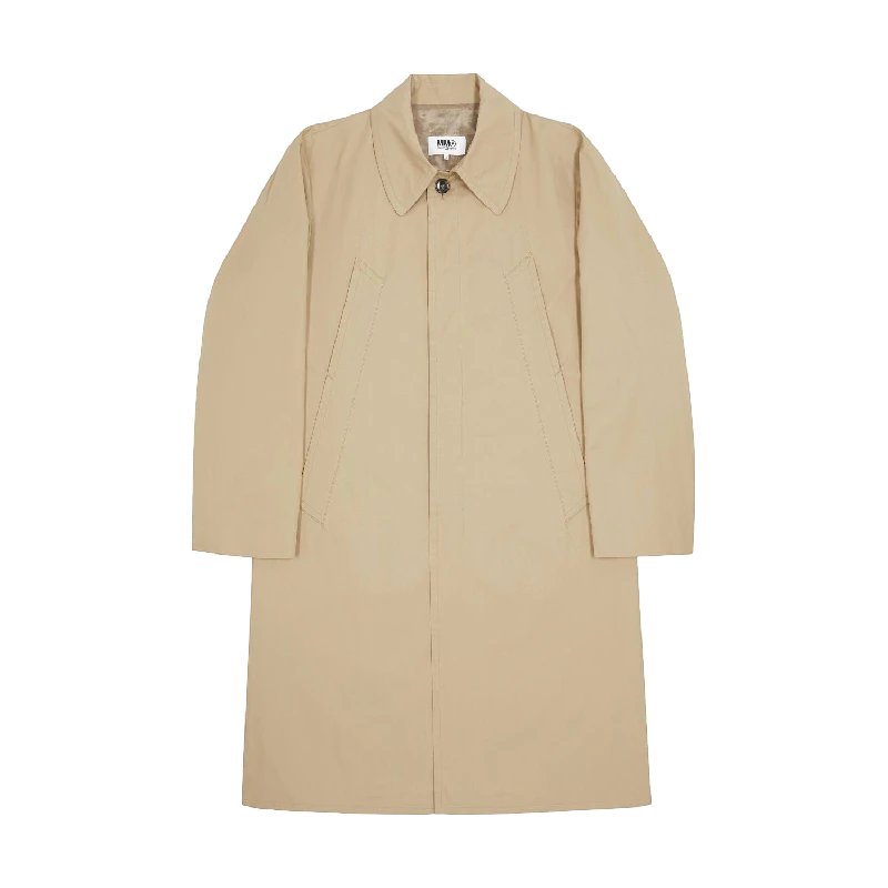 商品MM6|【预售】 MM6 MAISON MARGIELA 24秋冬 男士 风衣 Trench-coat longueur genou S52AH0056S52532114,价格¥9917,第1张图片