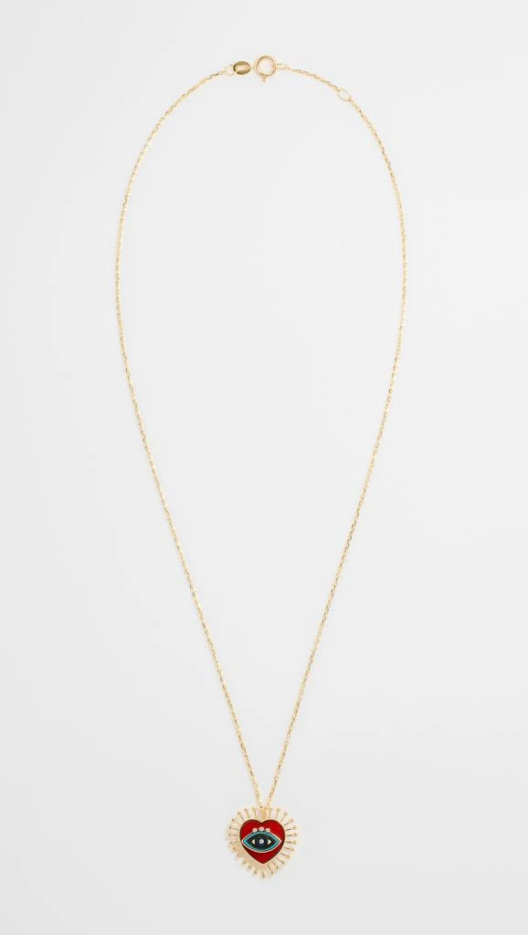 商品L’Atelier Nawbar|L’Atelier Nawbar 18k Eye Heart U Pendant Necklace,价格¥7331,第3张图片详细描述