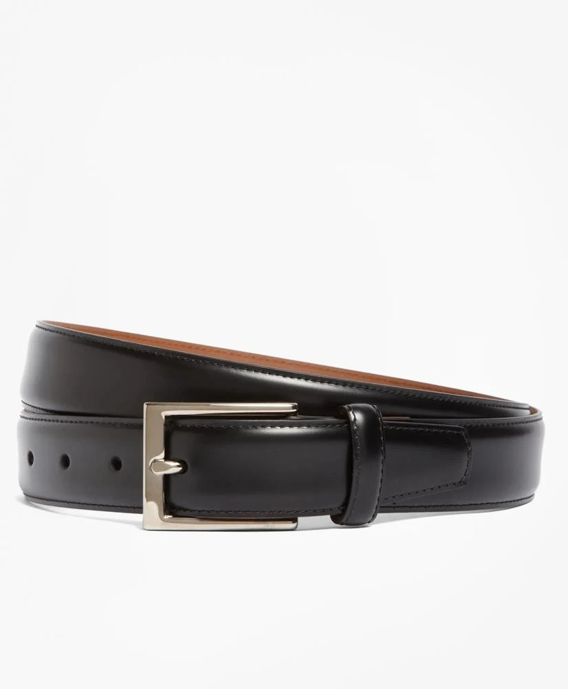 商品Brooks Brothers|Silver Buckle Leather Dress Belt,价格¥812,第1张图片