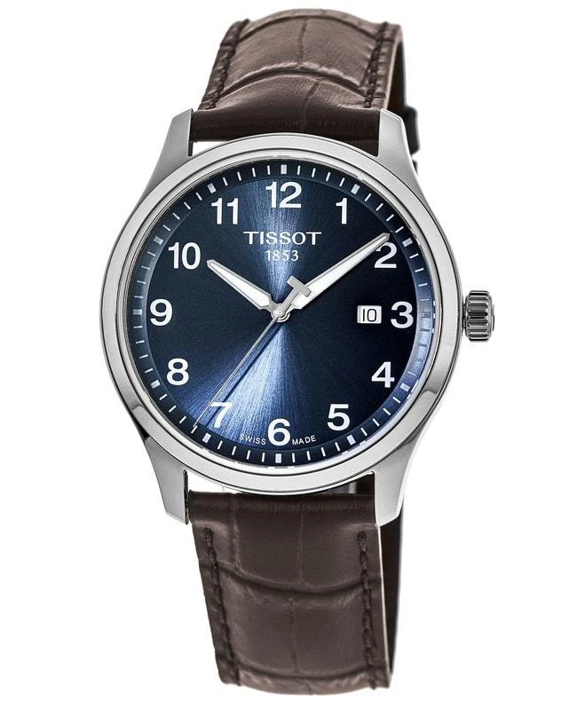 商品Tissot|Tissot Classic XL Blue Dial Brown Leather Strap Men's Watch T116.410.16.047.00,价格¥1560,第1张图片