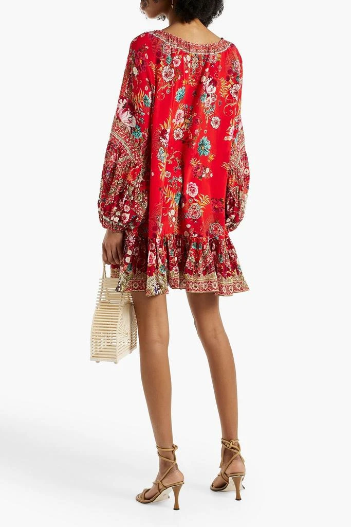 商品Camilla|Embellished printed silk crepe de chine mini dress,价格¥2858,第3张图片详细描述