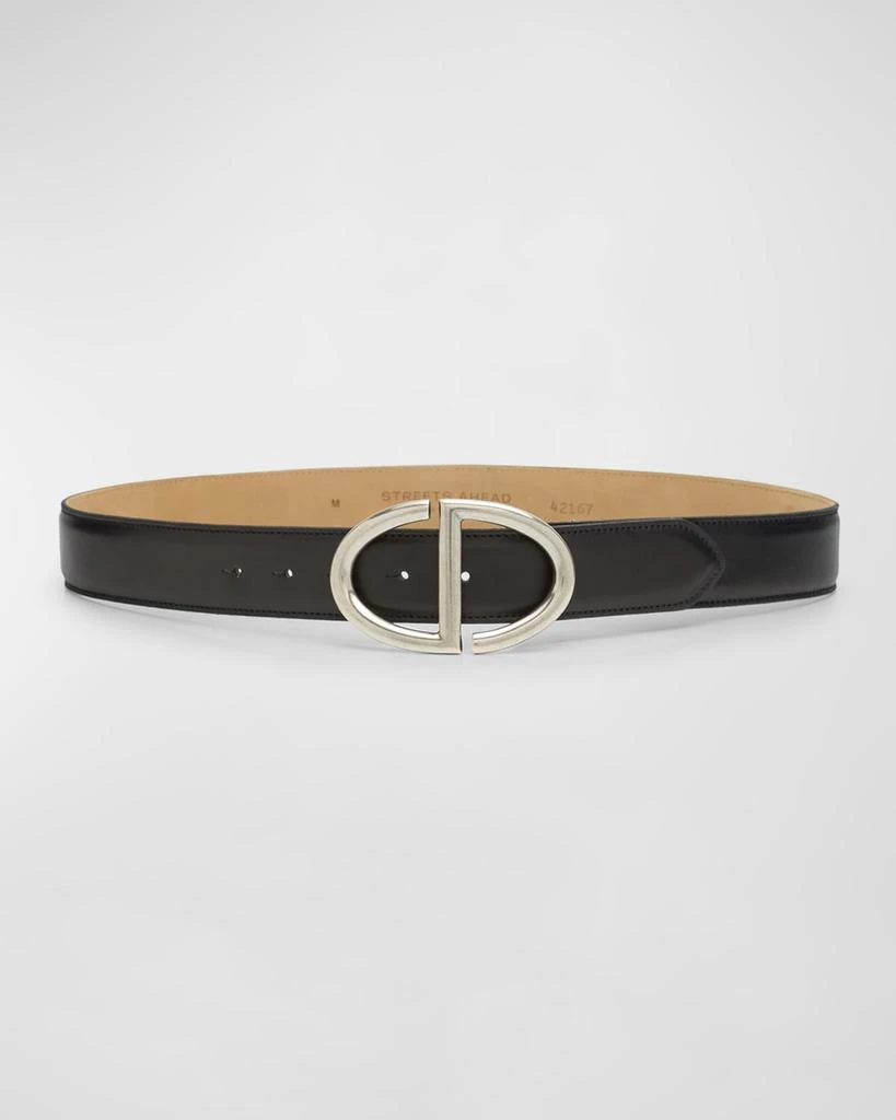 商品Streets Ahead|S-Buckle Zinc & Leather Belt,价格¥1622,第1张图片