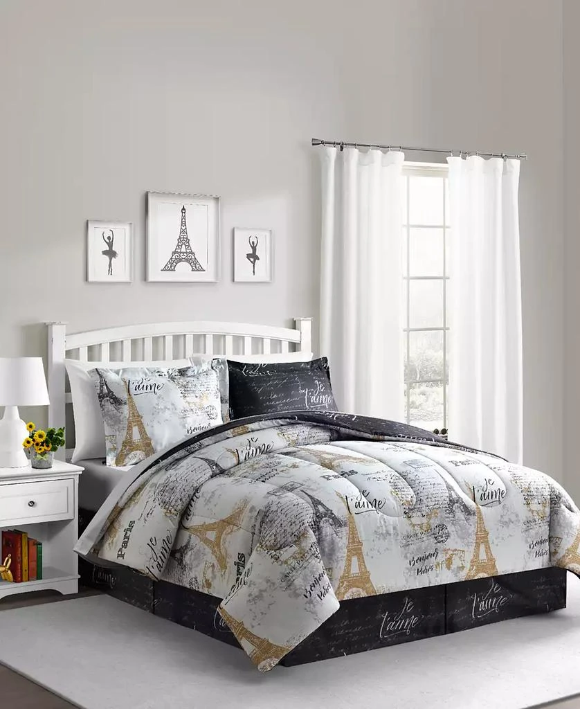 商品Fairfield Square Collection|Paris Gold Reversible 8 Pc. Comforter Sets, Exclusively at Macy’s,价格¥767,第4张图片详细描述