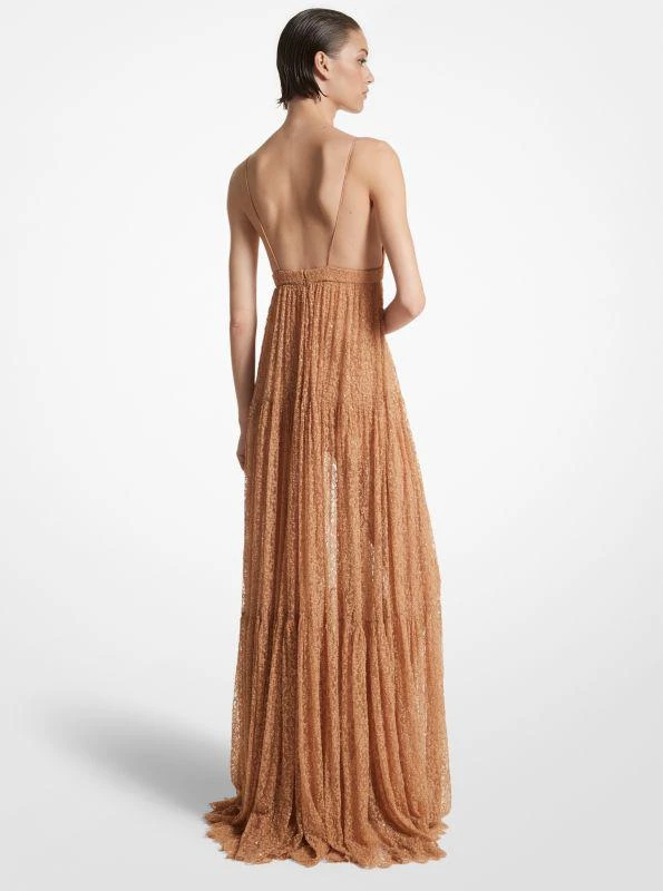 商品Michael Kors|Hand-Embroidered Sequin Chantilly Lace Slip Gown,价格¥29492,第2张图片详细描述