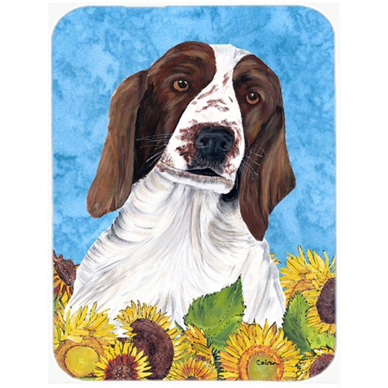 商品Caroline's Treasures|SC9078LCB 15 x 12 in. Welsh Springer Spaniel Glass Cutting Board Large,价格¥251,第1张图片