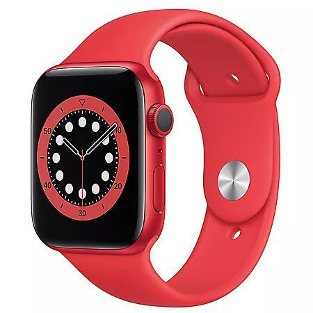 商品Apple|Apple Watch Series 6 44MM GPS PRODUCT(RED) Aluminum Case with PRODUCT(RED) Sport Band,价格¥2726,第1张图片