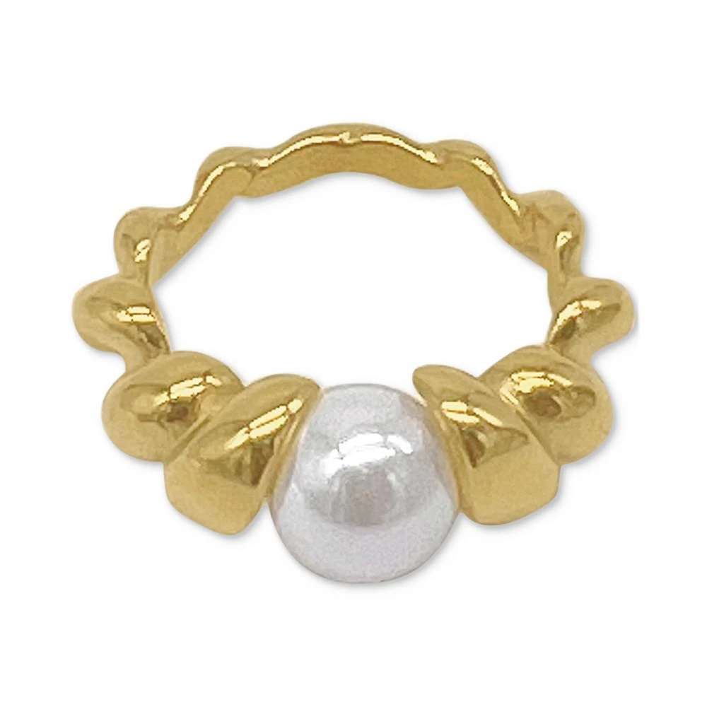 商品ADORNIA|14k Gold Imitation Pearl (8mm) Cable Twist Ring,价格¥183,第1张图片