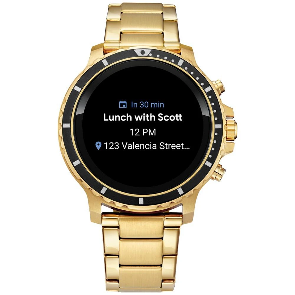 商品Citizen|Men's CZ Smart HR Gold Tone Stainless Steel Bracelet Touchscreen Smart Watch 46mm,价格¥2912,第5张图片详细描述