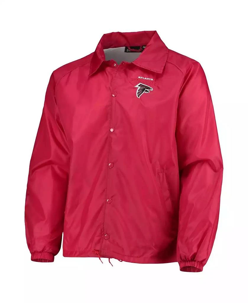 商品Dunbrooke|Men's Red Atlanta Falcons Coaches Classic Raglan Full-Snap Windbreaker Jacket,价格¥277,第2张图片详细描述