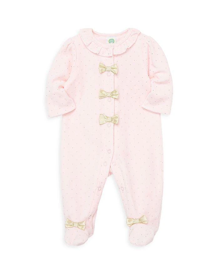 商品Little Me|Girls' Velour Shine Dot Footie - Baby,价格¥178,第3张图片详细描述