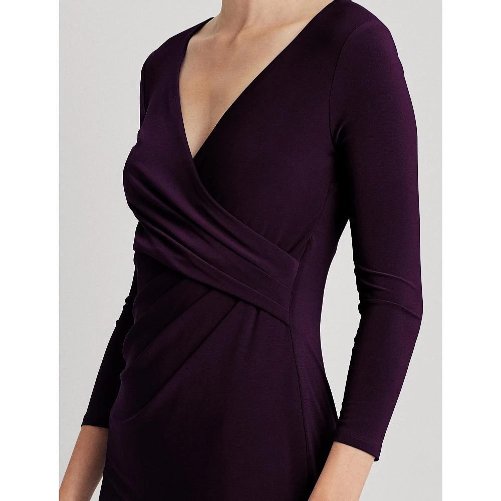 Lauren Ralph Lauren 3/4-Sleeve Ruched Jersey Dress 4