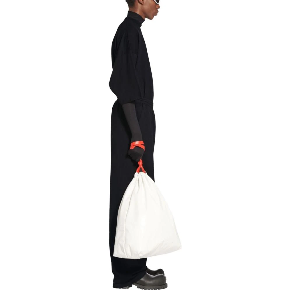 商品[国内直发] Balenciaga|巴黎世家 SS23 纯色休闲松紧阔腿针织运动裤 宽松版型 男款 黑色,价格¥3952,第5张图片详细描述