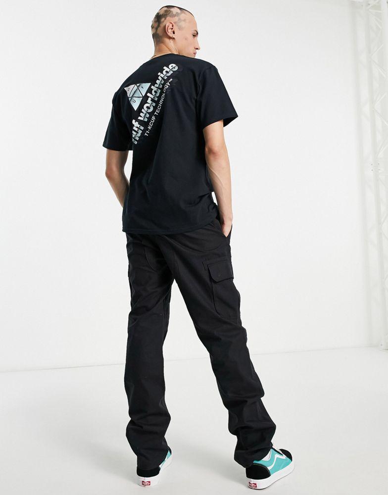 商品HUF|HUF peak tech back print t-shirt in black,价格¥166,第5张图片详细描述