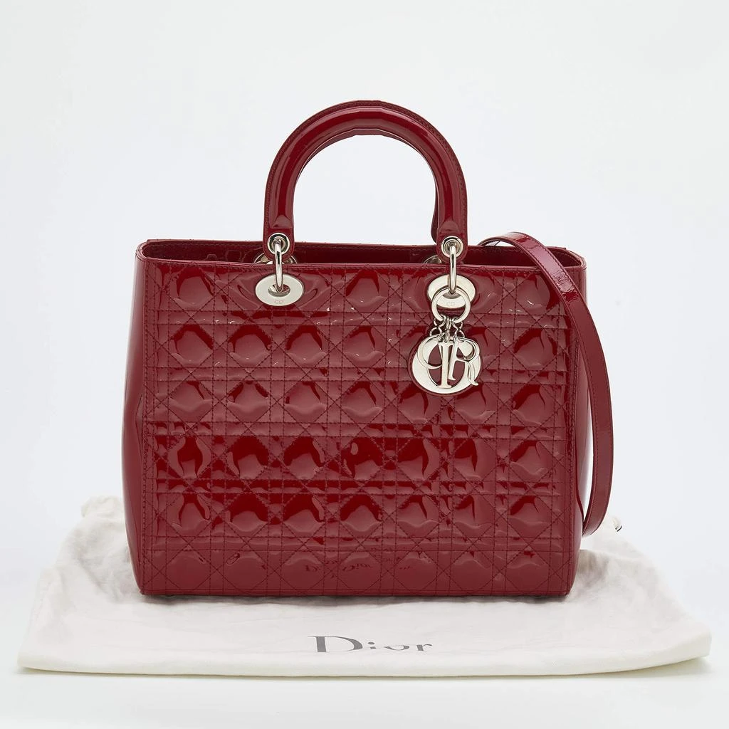Dior Red Cannage Patent Leather Large Lady Dior Tote 商品