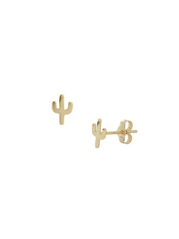 商品Saks Fifth Avenue|14K Yellow Gold Dainty Cactus Stud Earrings,价格¥588,第1张图片