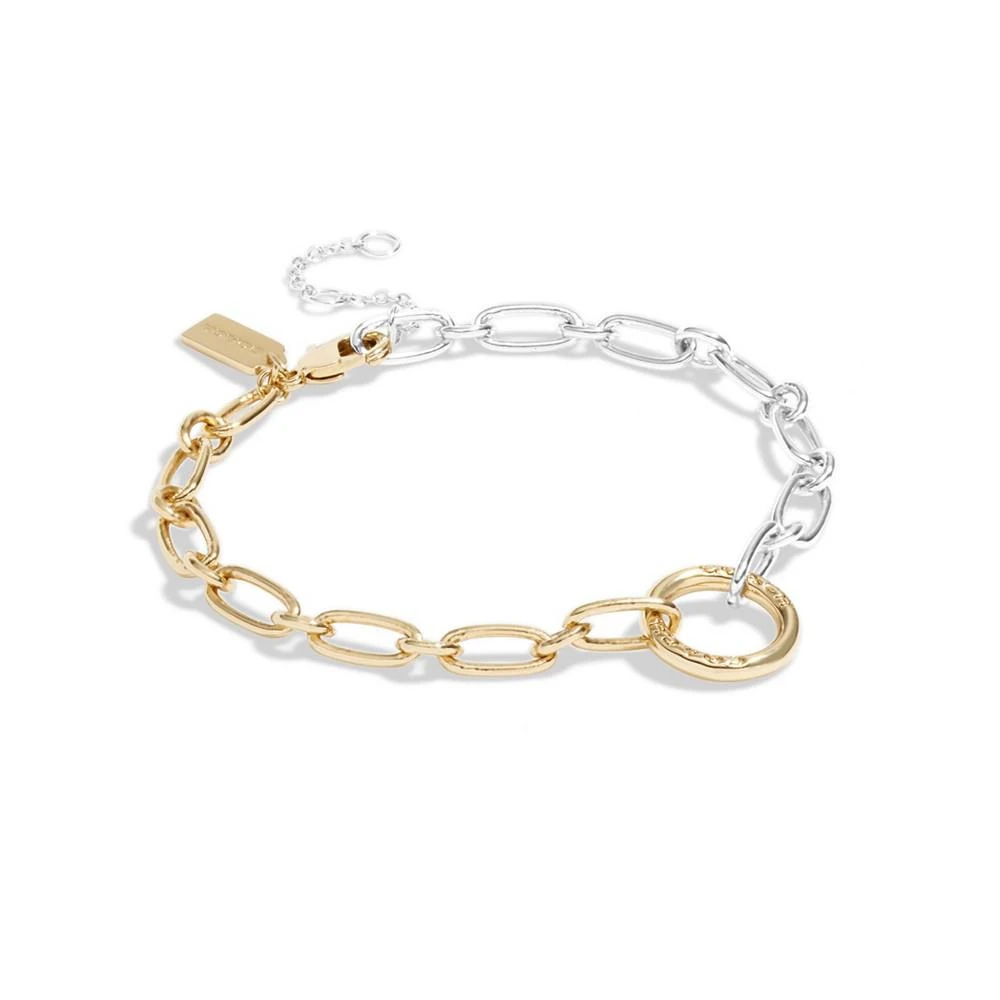 商品Coach|Two-Tone Signature Logo Charm Starter Bracelet,价格¥393,第1张图片