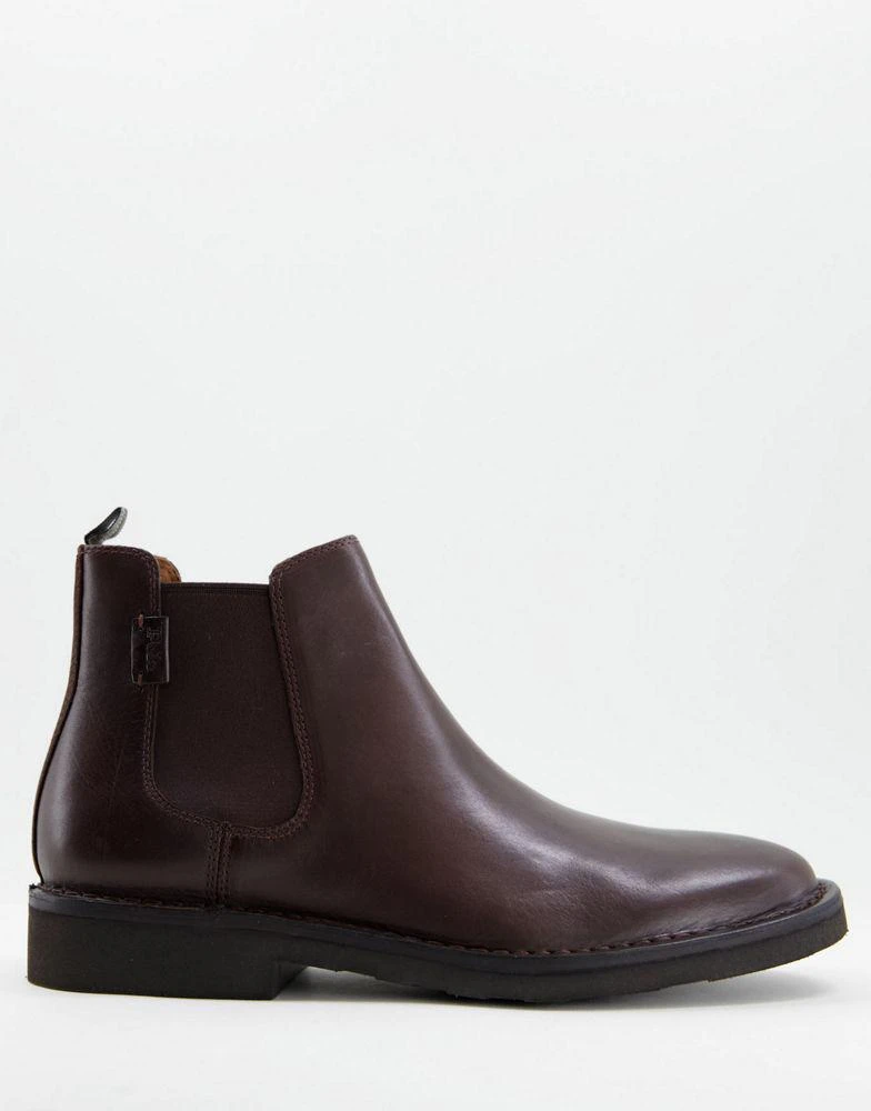 商品Ralph Lauren|Polo Ralph Lauren talan leather chelsea boot with pony logo in brown,价格¥1422,第1张图片