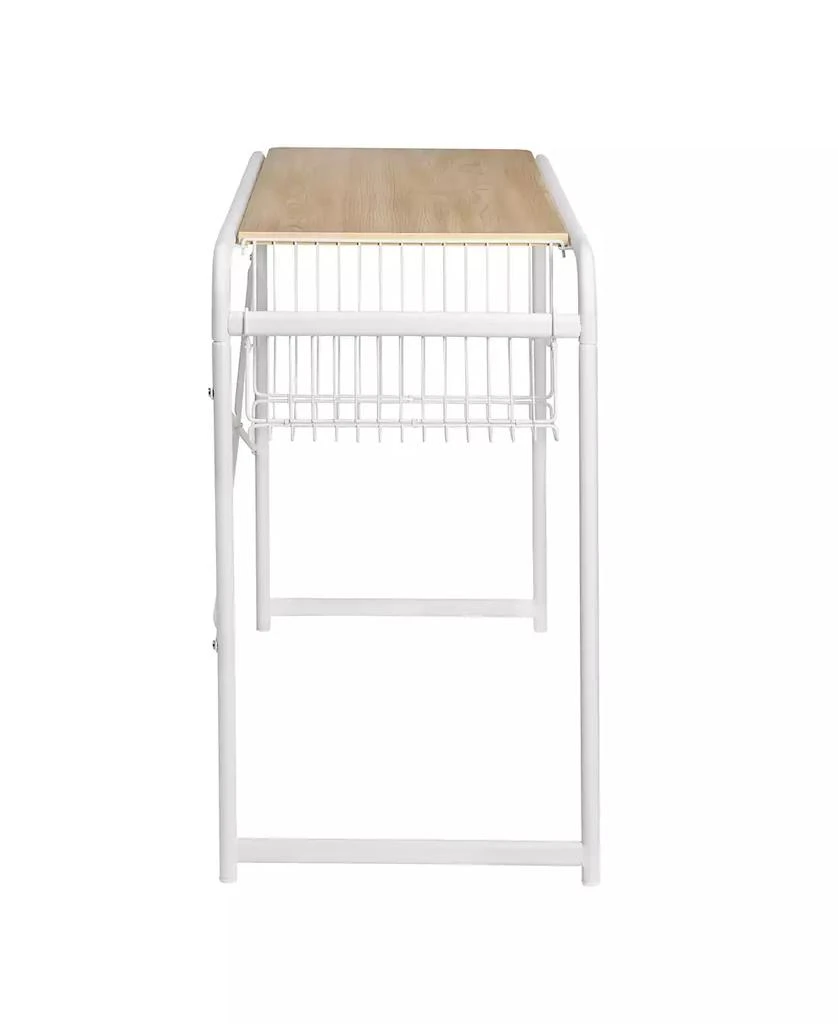商品Honey Can Do|Home Office Computer Desk with Side Basket,价格¥730,第3张图片详细描述