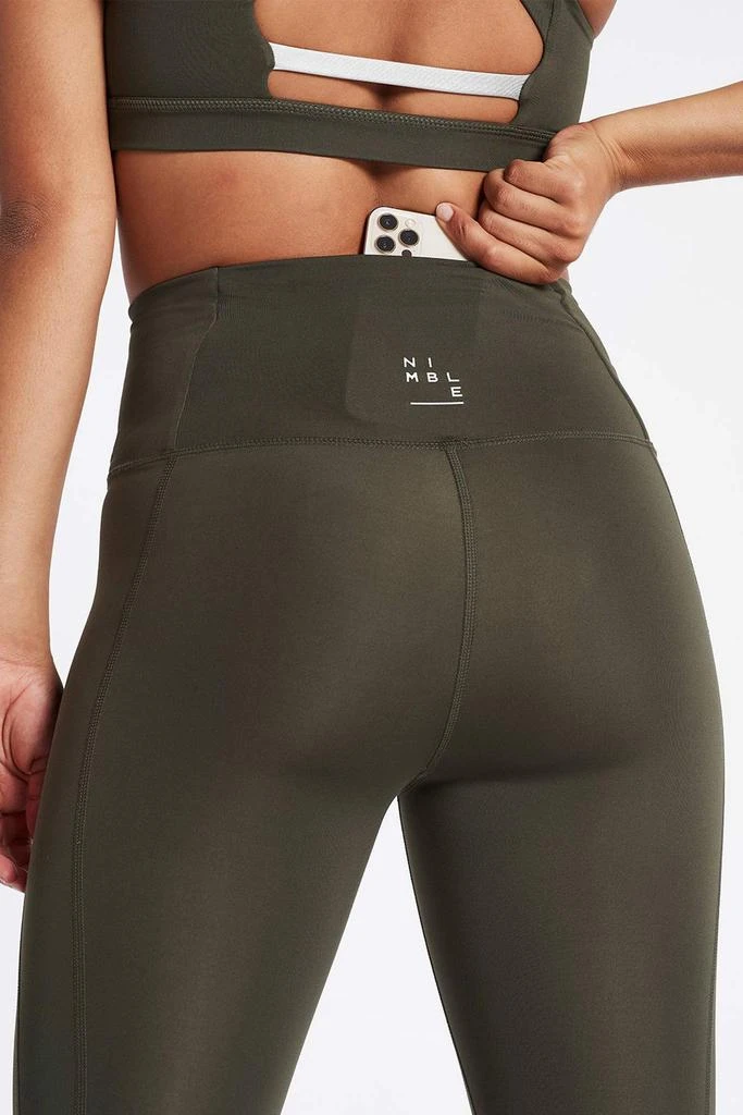 商品Nimble Activewear|On Track 7/8 Legging - Black Olive,价格¥904,第4张图片详细描述