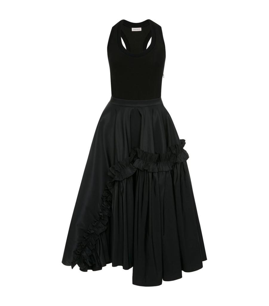 商品Alexander McQueen|Ruffled Racerback Midi Dress,价格¥17574,第1张图片