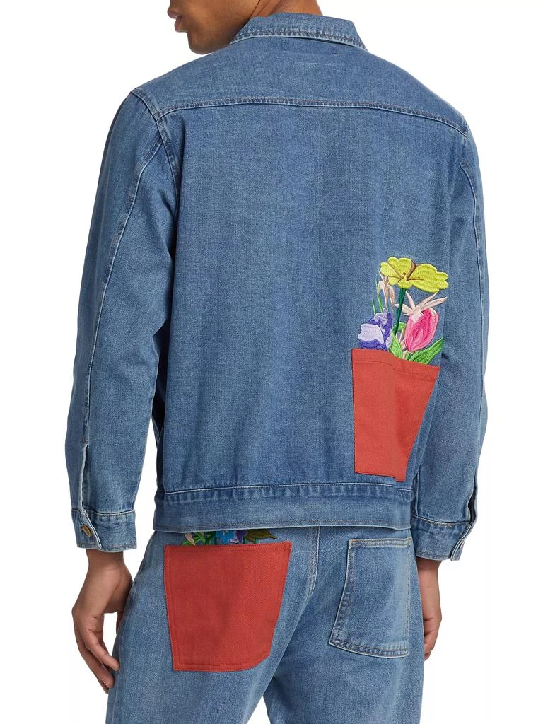 商品KidSuper|Flower Pots Denim Jacket,价格¥885,第5张图片详细描述