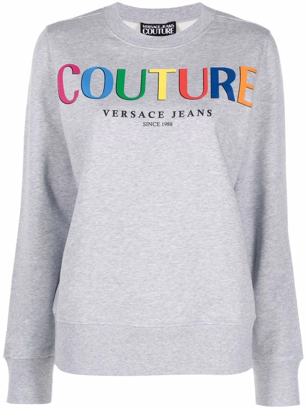 商品[国内直发] Versace|VERSACE JEANS COUTURE 女士灰色棉质印花卫衣 71HAIP04-CF00P-802,价格¥1795,第1张图片