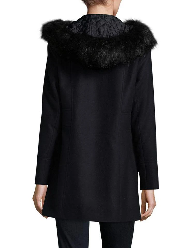 商品Miss Selfridge|Faux-Fur Trimmed Toggle Coat,价格¥564,第3张图片详细描述