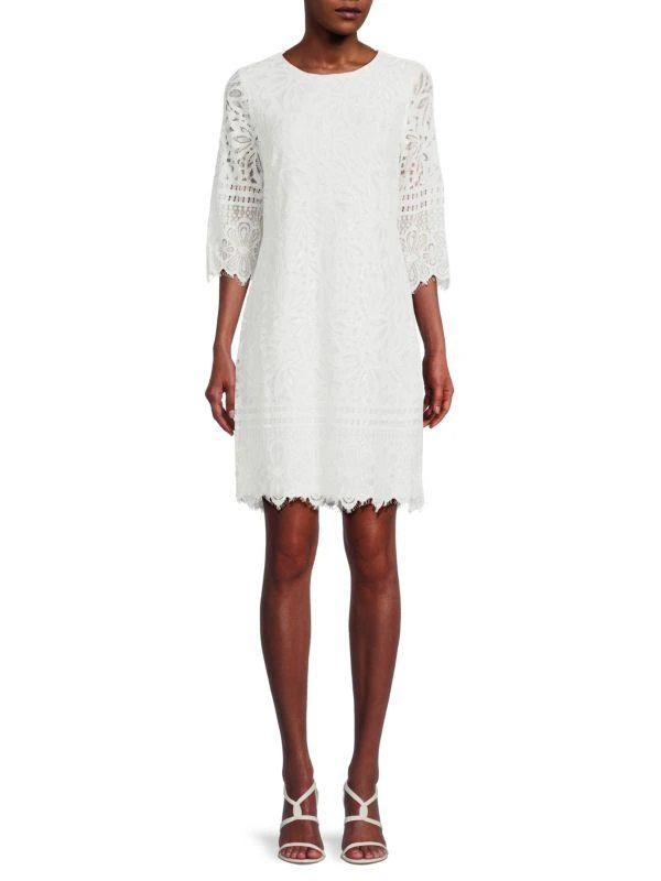 商品Kensie|Corded Lace Shift Dress,价格¥166,第1张图片