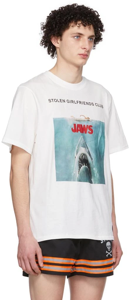 商品Stolen Girlfriends Club|白色 Universal Pictures 联名 Jaws Poster T 恤,价格¥1149,第2张图片详细描述