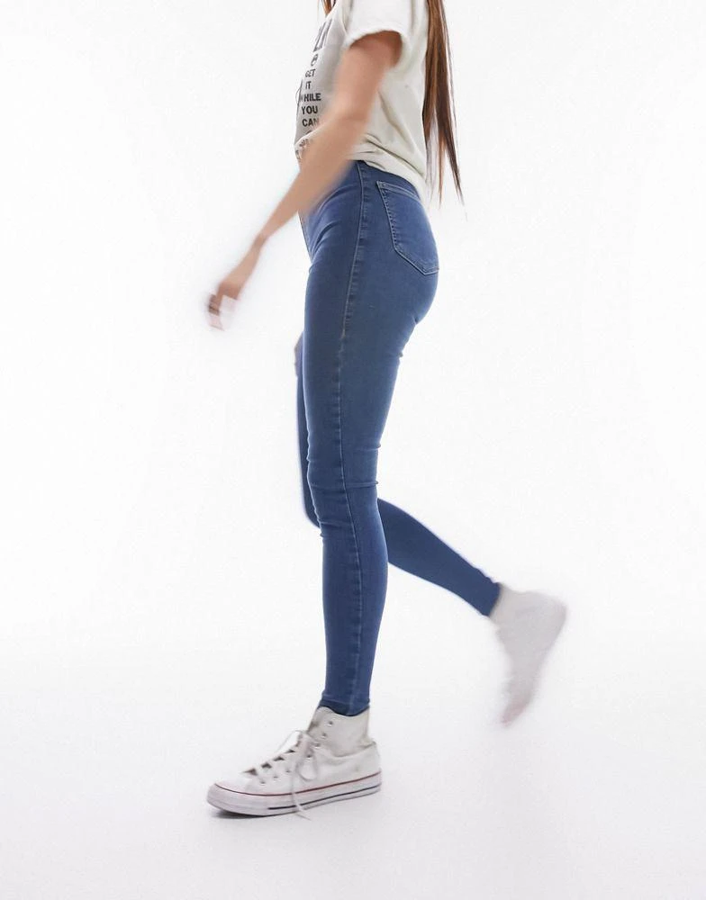 商品Topshop|Topshop Joni high rise super skinny jean in mid blue,价格¥424,第5张图片详细描述