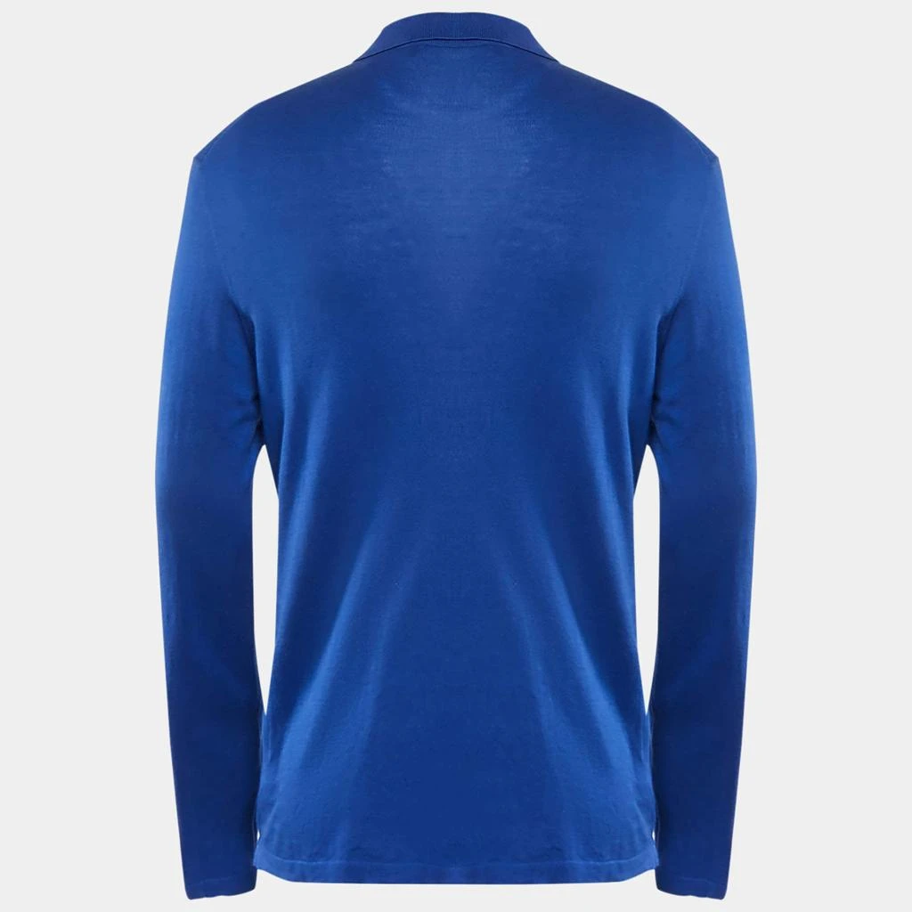 商品[二手商品] Ralph Lauren|Ralph Lauren Purple Label Blue Jersey Long Sleeve Polo T-Shirt M,价格¥1244,第2张图片详细描述