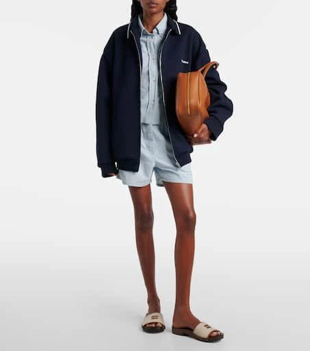 商品Miu Miu|Logo cotton blouson,价格¥25437,第2张图片详细描述