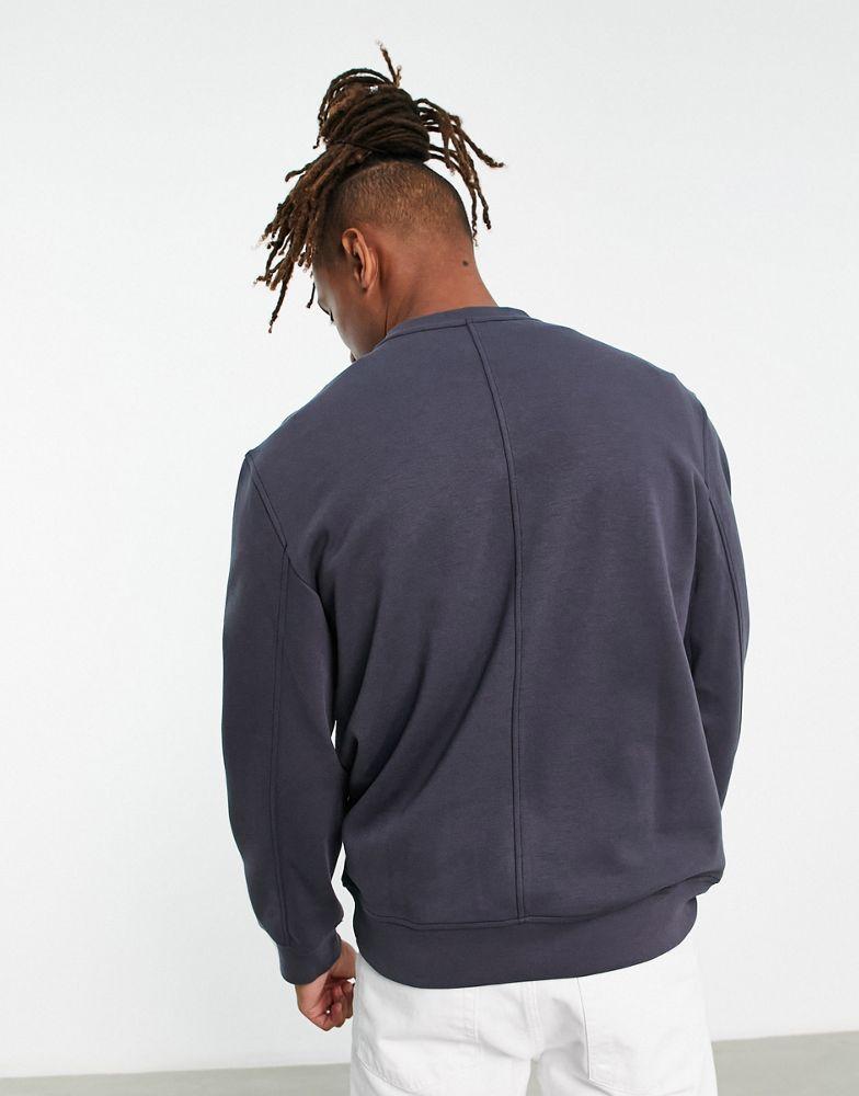 Armani Exchange box logo sweatshirt in grey商品第2张图片规格展示